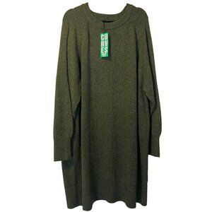 NWT RiverIsland In Other Words Curves Edit Green Sweater Dress 26/28 Ireland